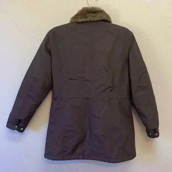 LANDS’ END Women’s Lined Coat w/ Fur Collar - Picture 7 of 12